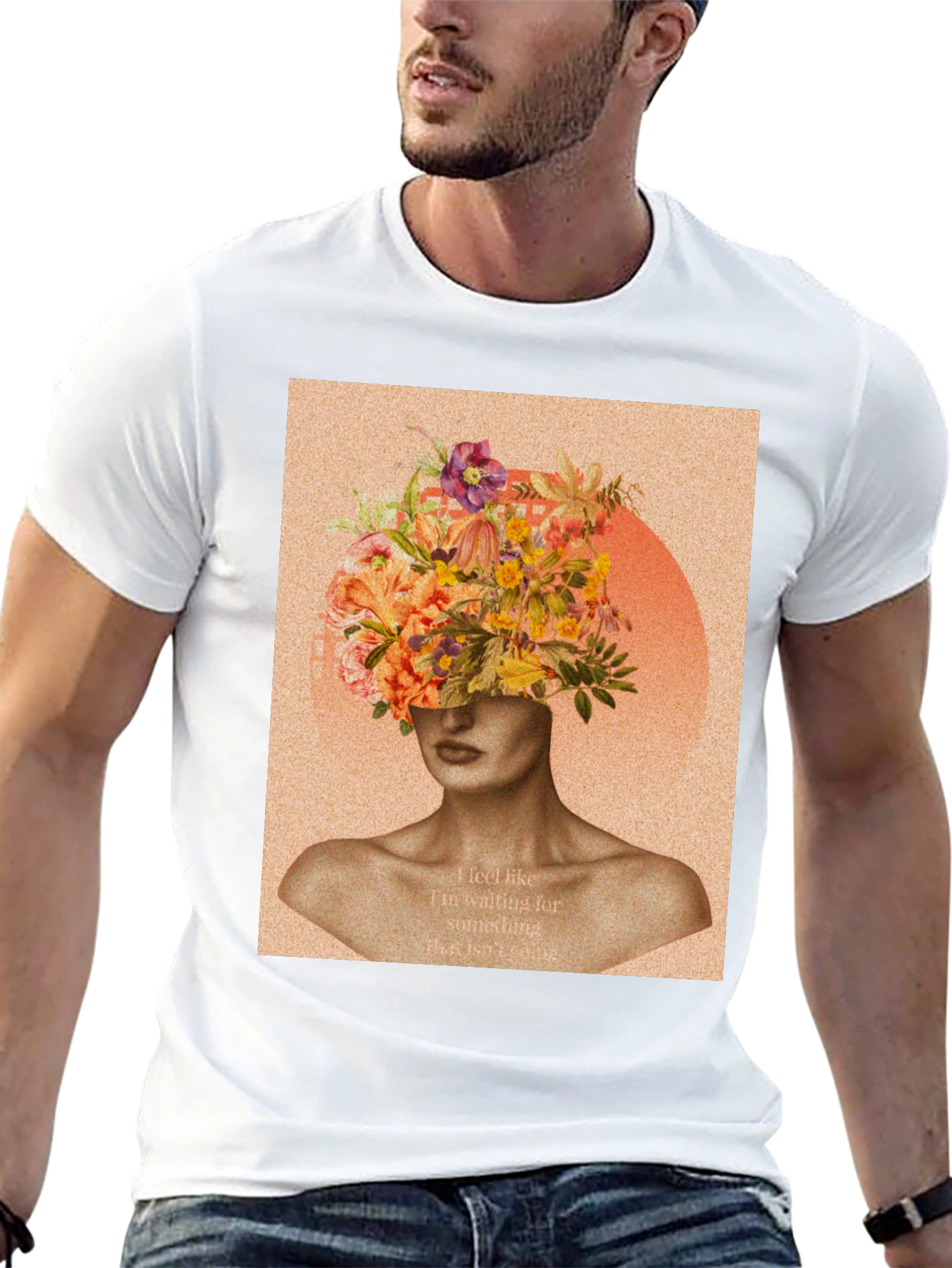 Floral Head Graphic Tee - Stylish Unisex T-Shirt