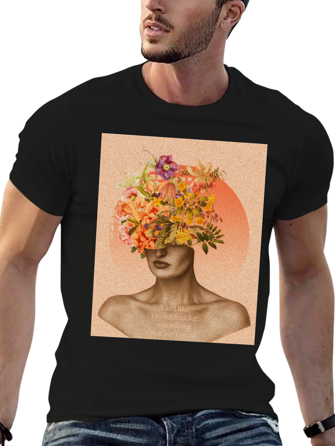 Floral Head Graphic Tee - Stylish Unisex T-Shirt