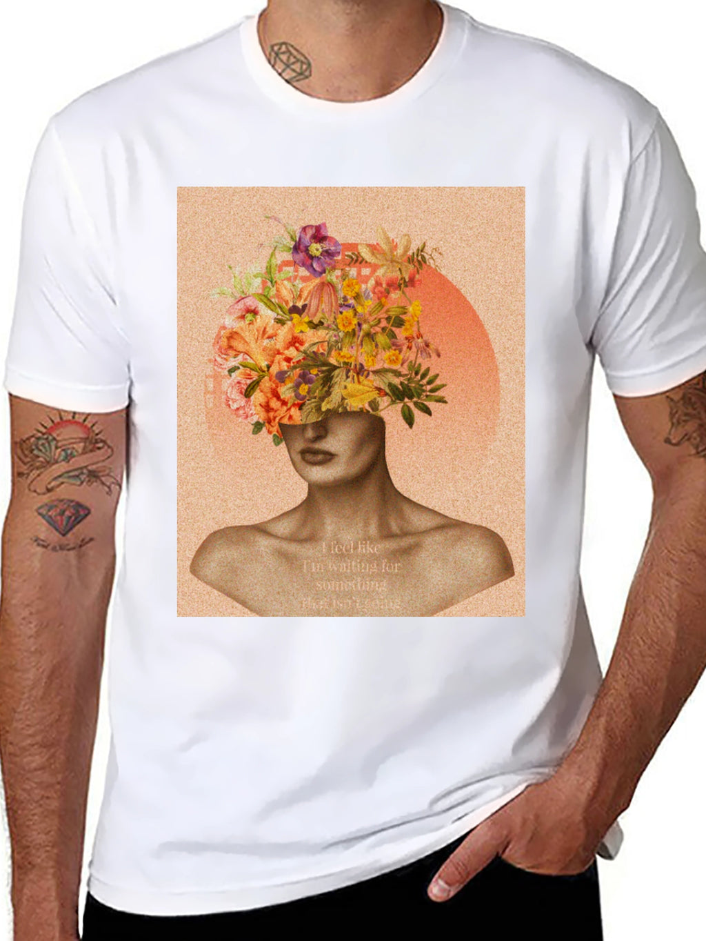 Floral Head Graphic Tee - Stylish Unisex T-Shirt