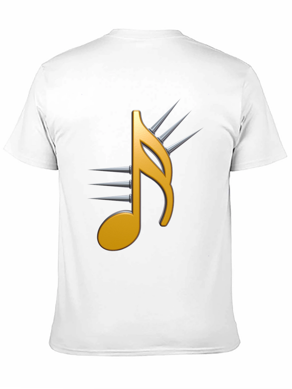 Edgy Music Note Graphic Tee - Black