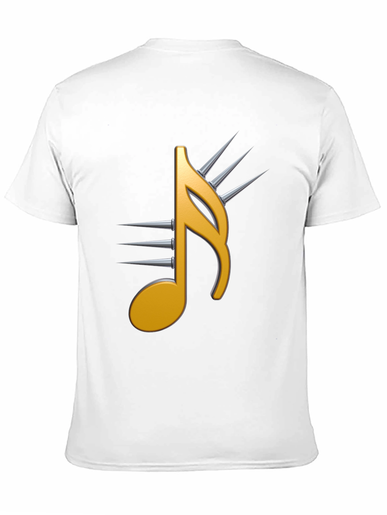 Edgy Music Note Graphic Tee - Black