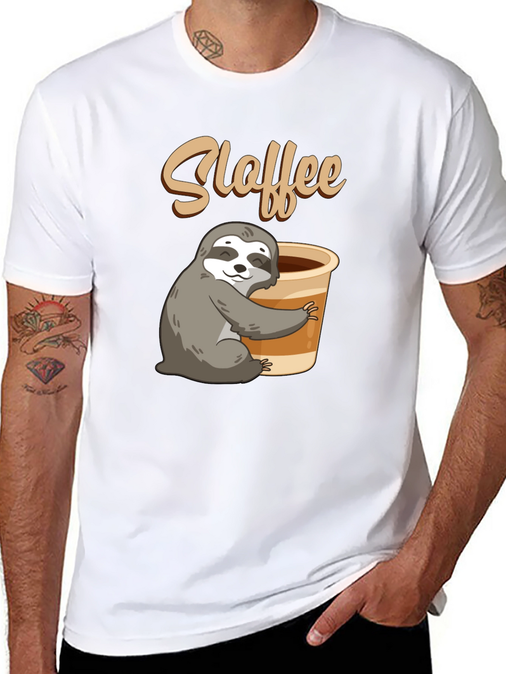 Sloth Coffee Lover Graphic Tee - Slaffee