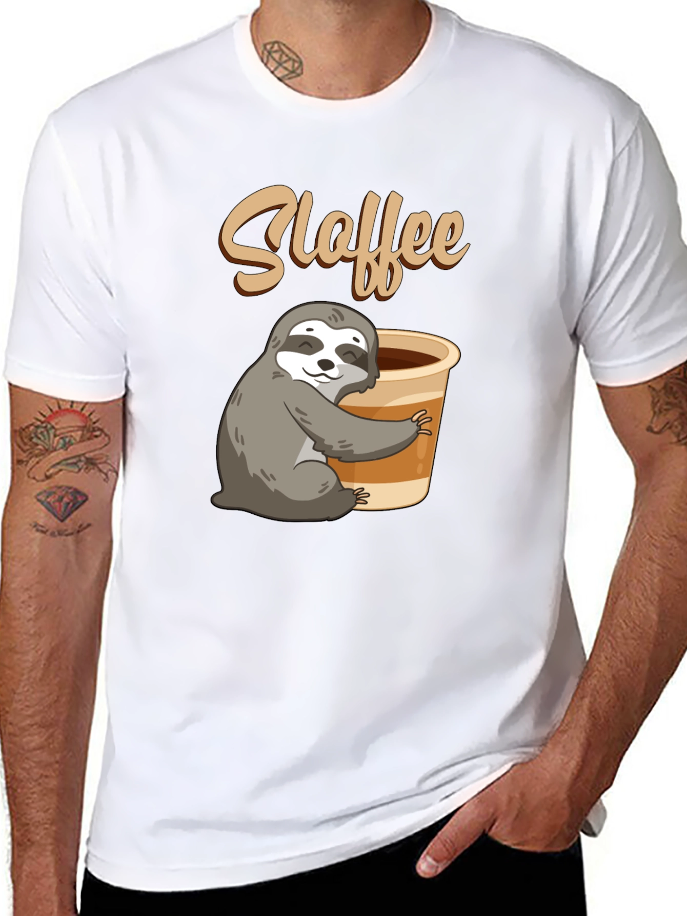 Sloth Coffee Lover Graphic Tee - Slaffee