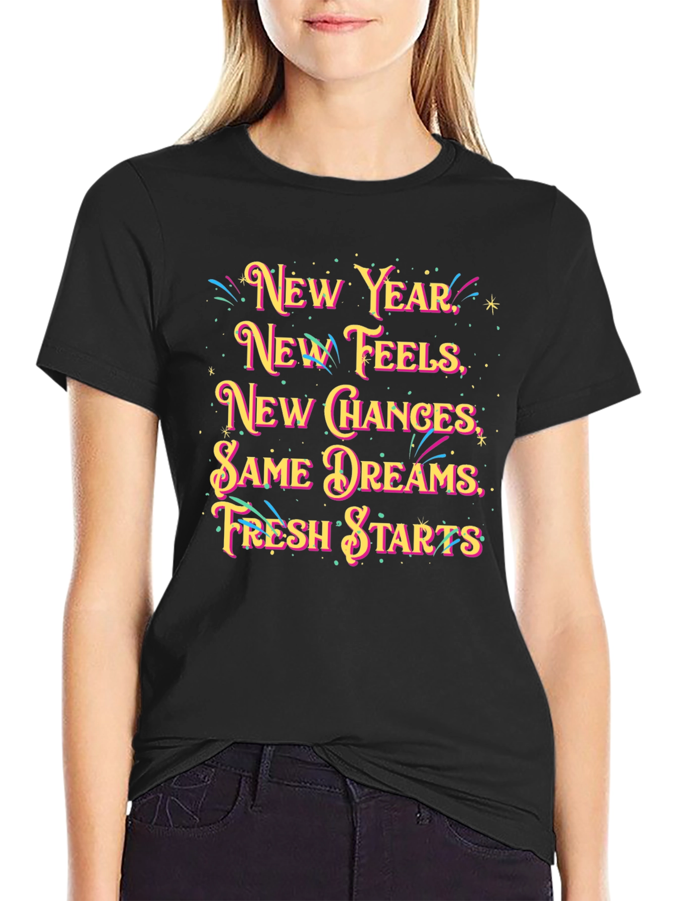 New Year Feels Graphic T-Shirt