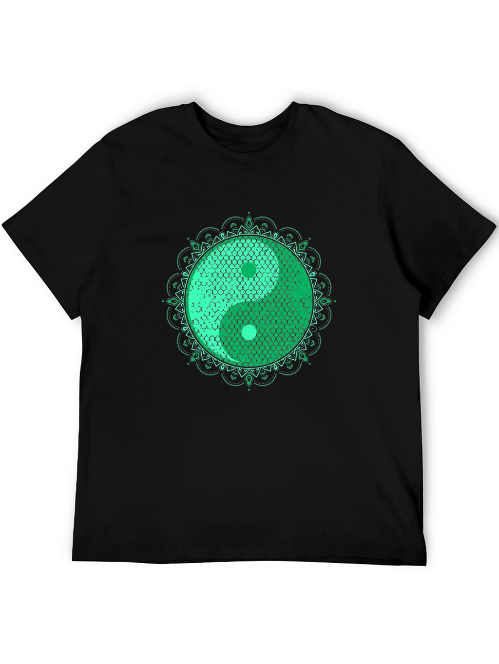 Yin Yang Koi Fish Scales Graphic T-Shirt