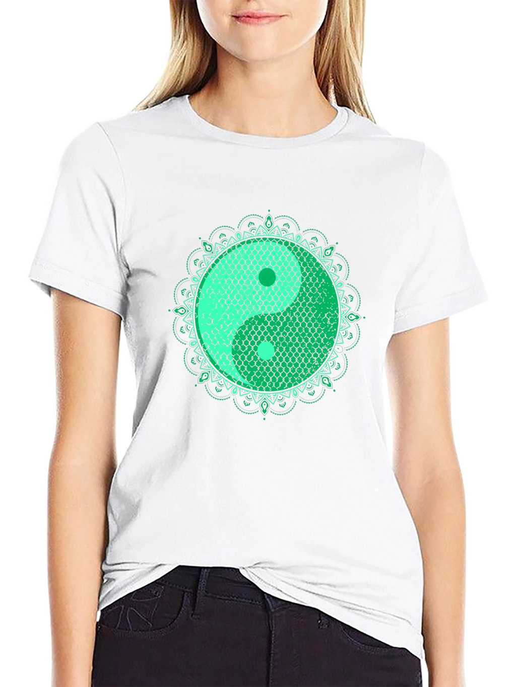 Yin Yang Koi Fish Scales Graphic T-Shirt
