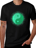 Yin Yang Koi Fish Scales Graphic T-Shirt