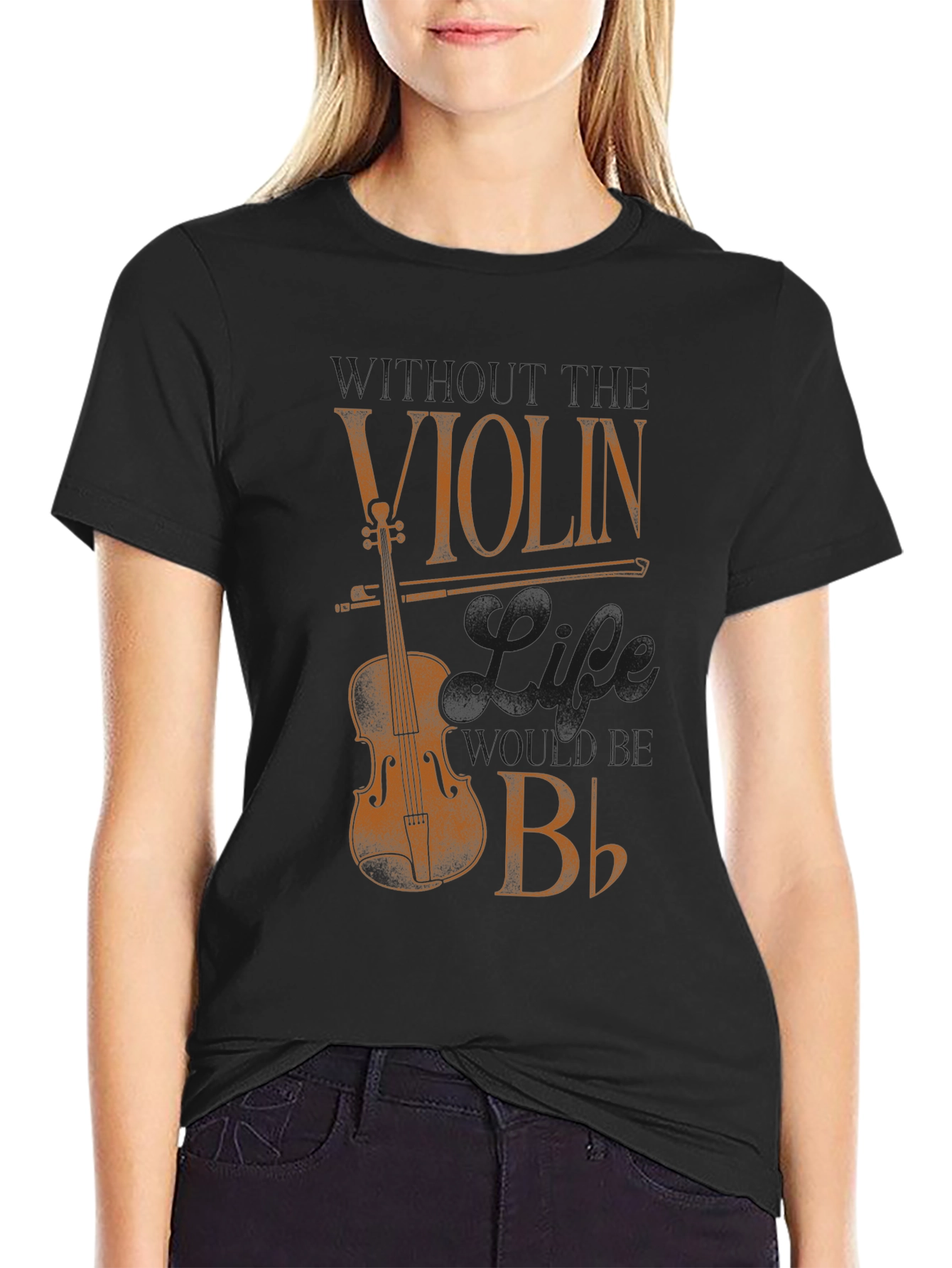 Violin Life Flat B T-Shirt - Musician Tee