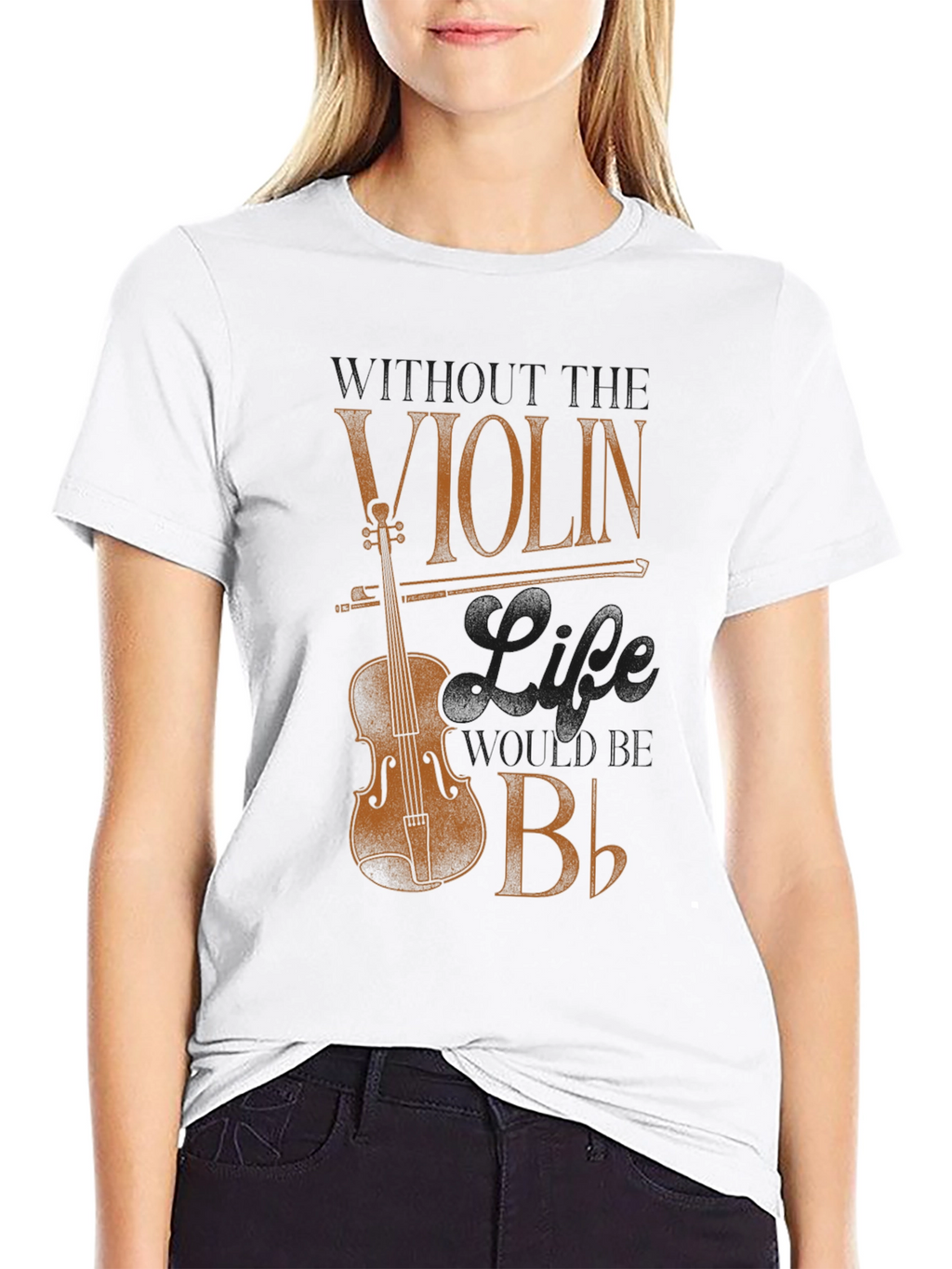 Violin Life Flat B T-Shirt - Musician Tee