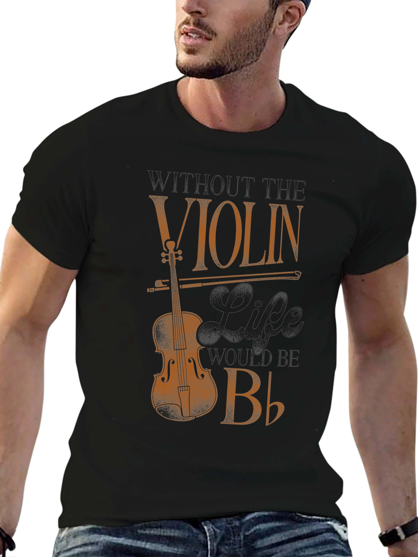 Violin Life Flat B T-Shirt - Musician Tee