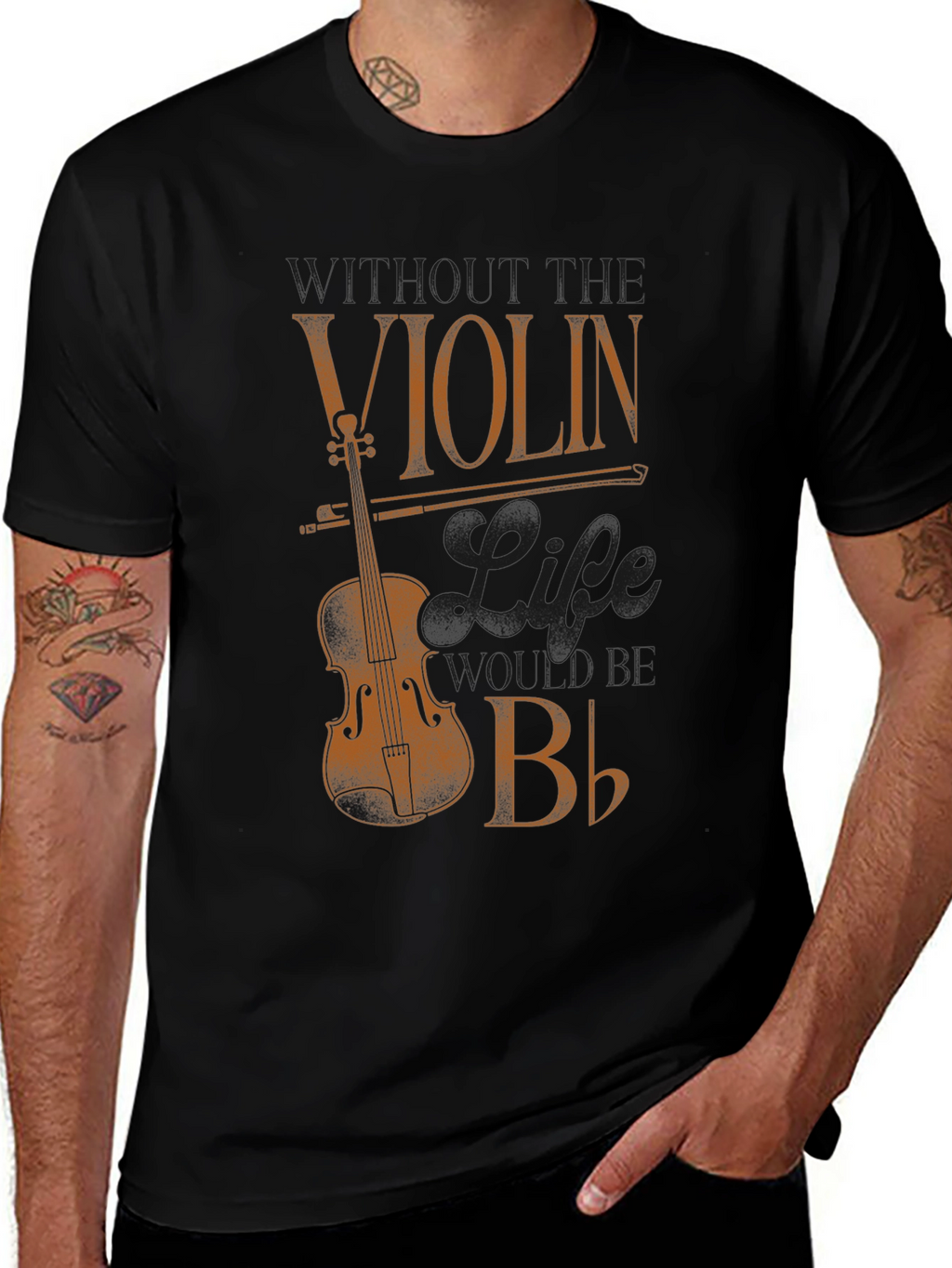 Violin Life Flat B T-Shirt - Musician Tee