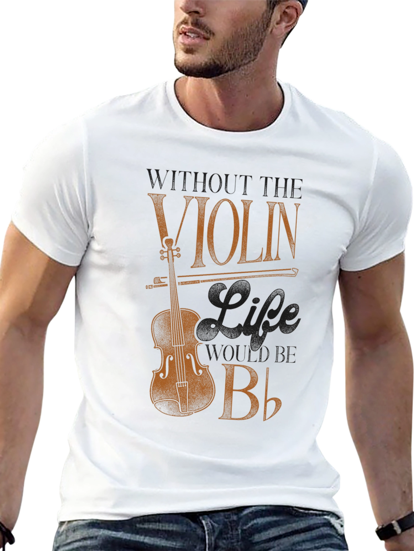 Violin Life Flat B T-Shirt - Musician Tee