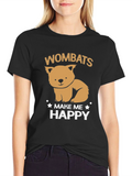 Wombats Make Me Happy Graphic Tee