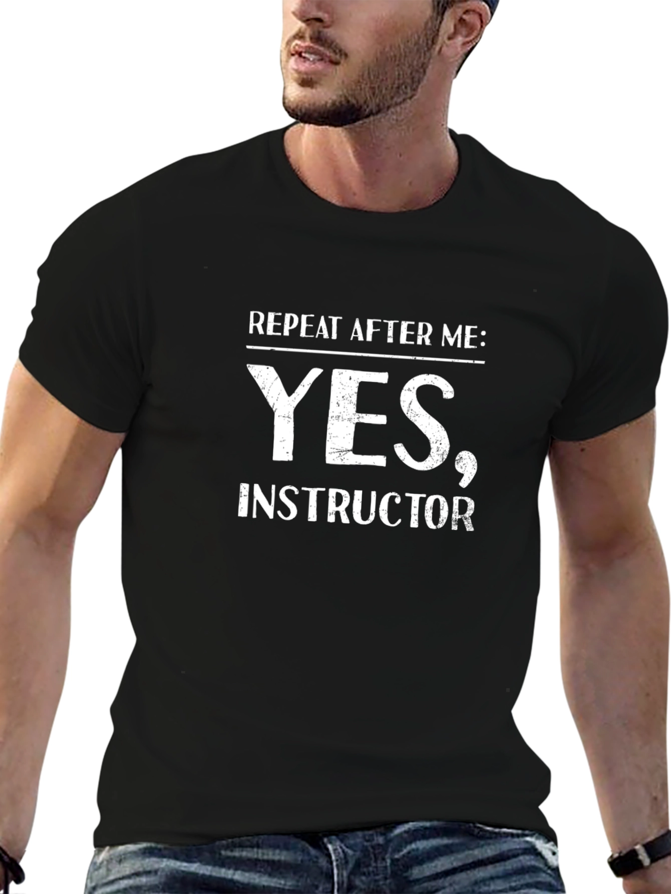 Yes Instructor Black Graphic Tee