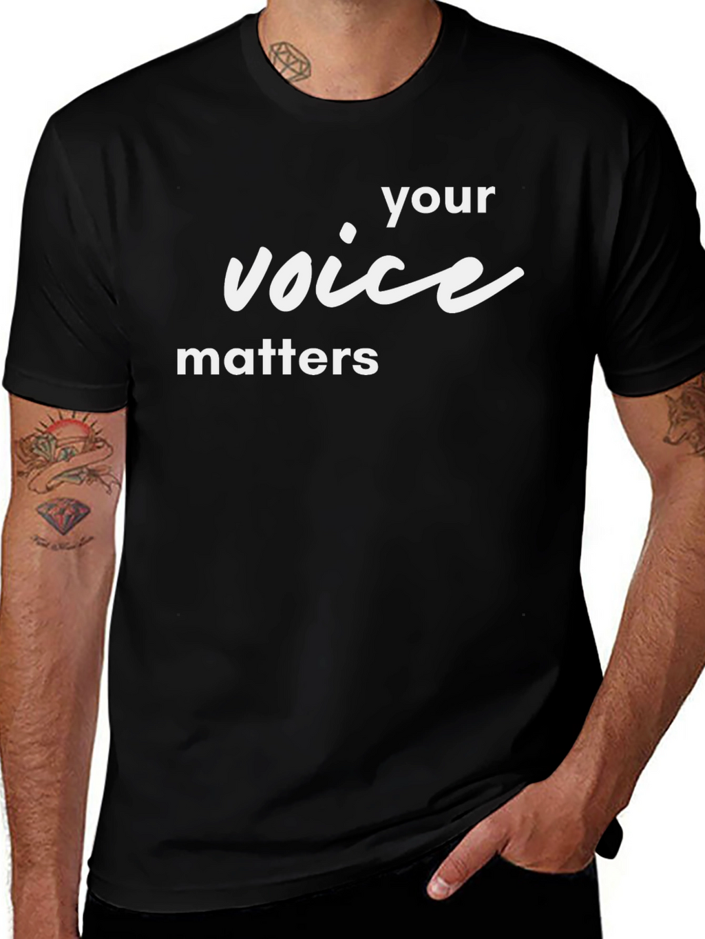 Your Voice Matters Black T-Shirt