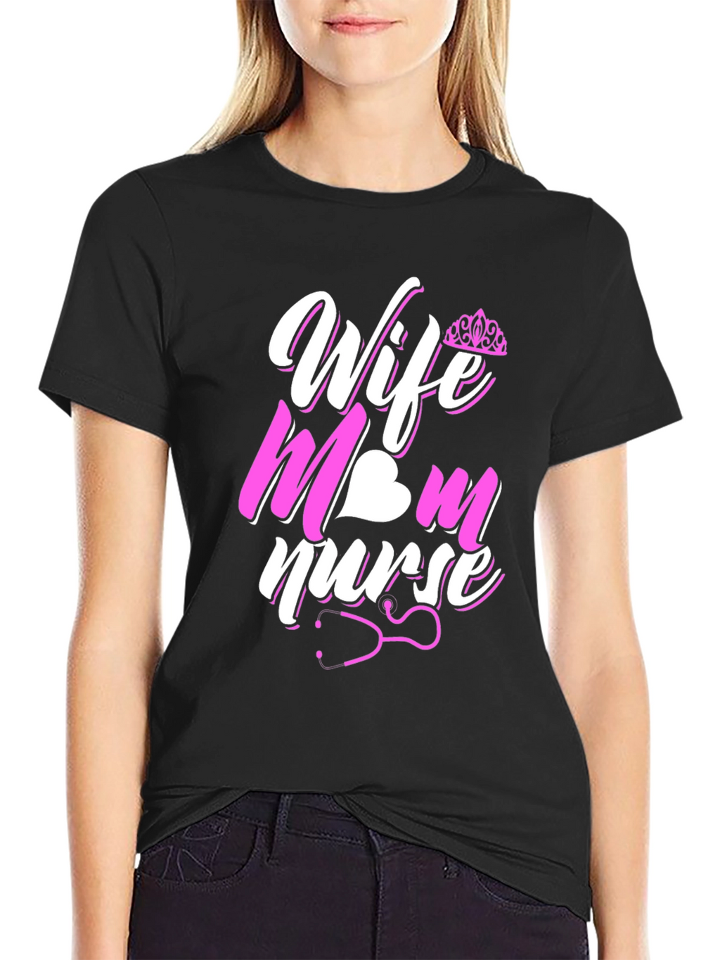 Wife Mom Nurse Graphic T-Shirt
