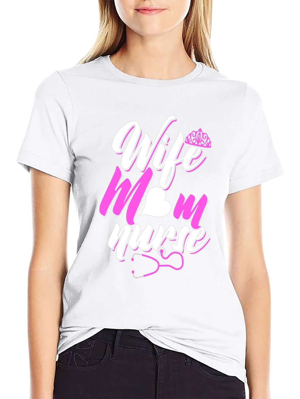 Wife Mom Nurse Graphic T-Shirt