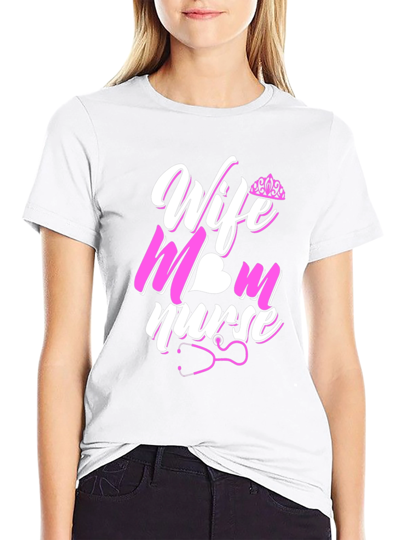 Wife Mom Nurse Graphic T-Shirt