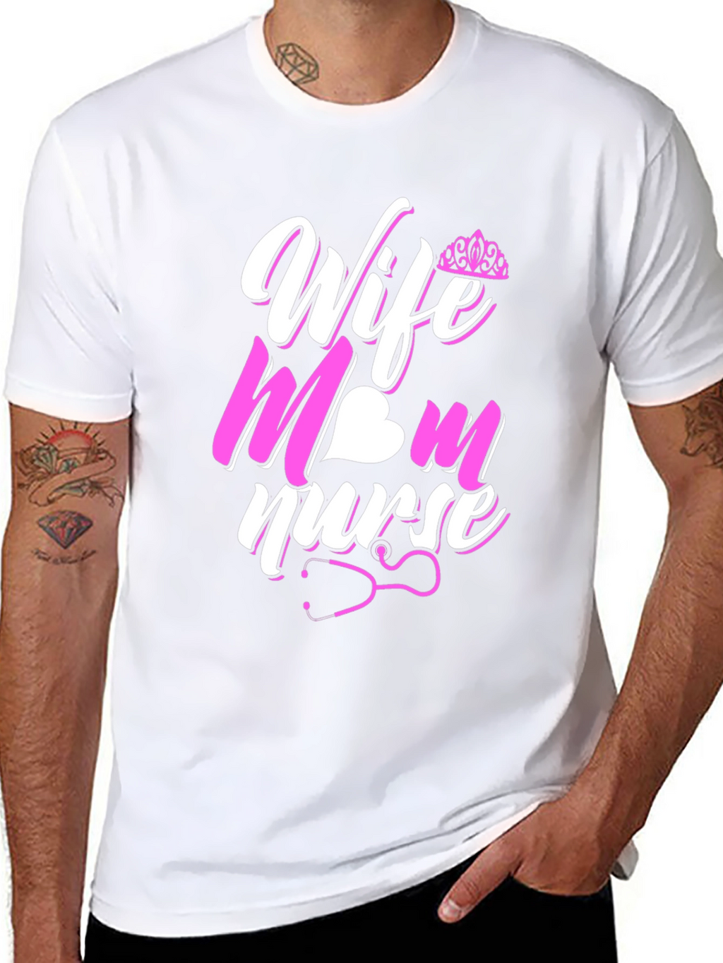 Wife Mom Nurse Graphic T-Shirt