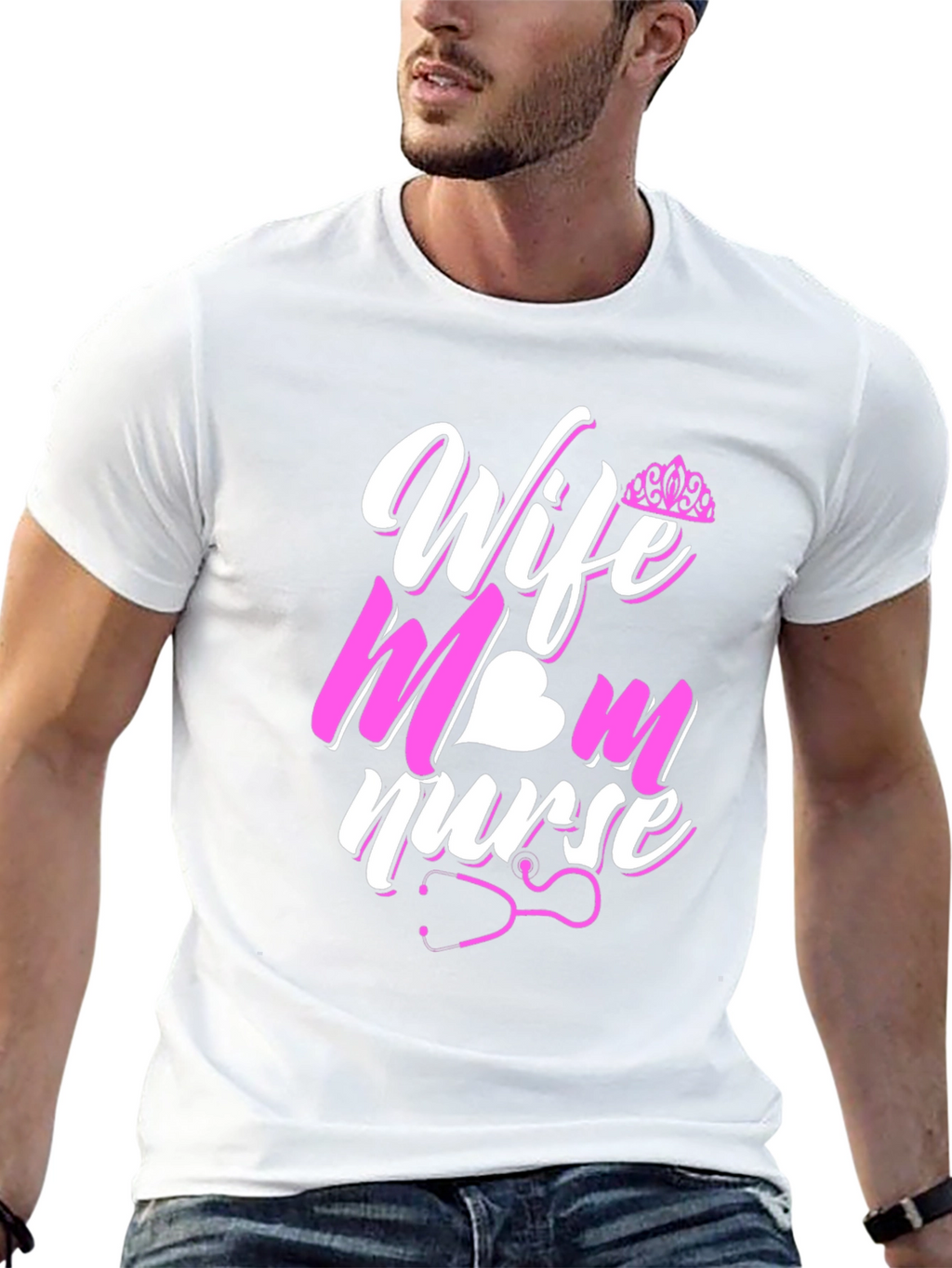 Wife Mom Nurse Graphic T-Shirt