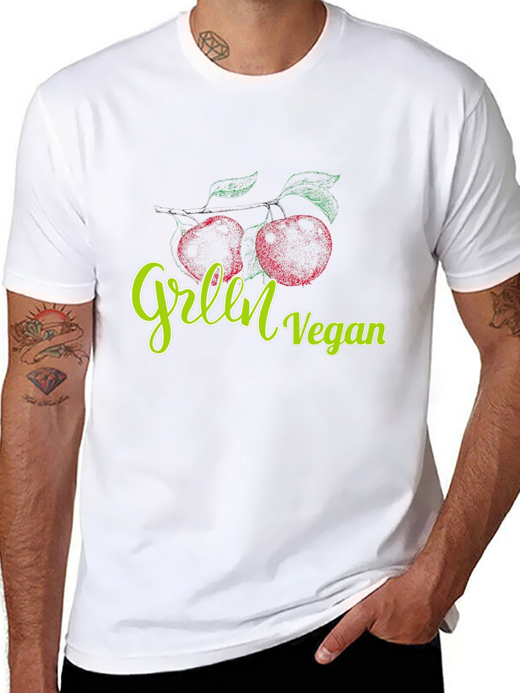 Green Vegan Graphic Tee - Stylish and Comfortable