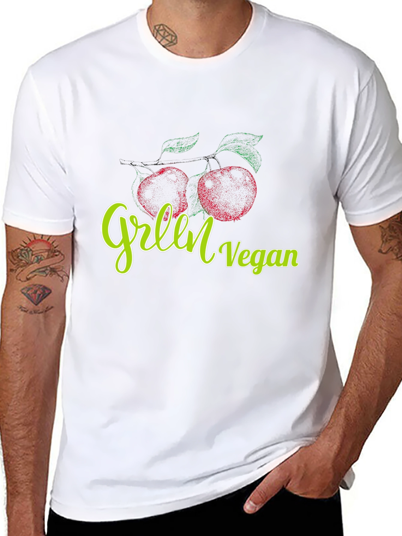 Green Vegan Graphic Tee - Stylish and Comfortable