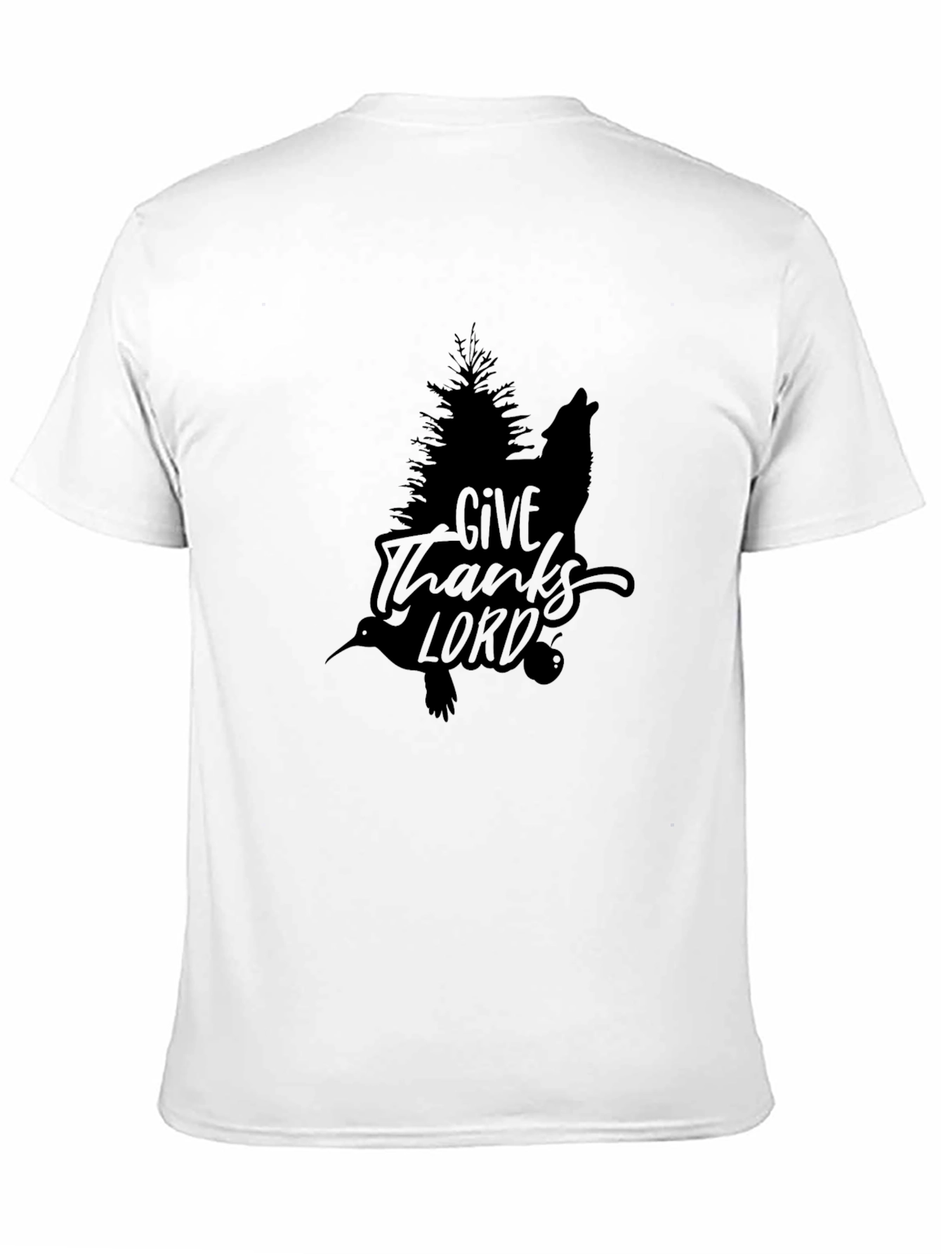 Give Thanks Lord Graphic Tee - Black