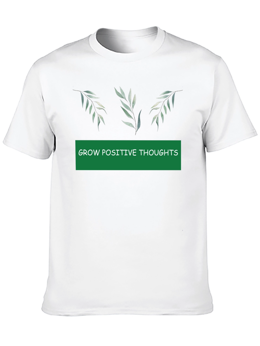 Grow Positive Thoughts Black Graphic Tee
