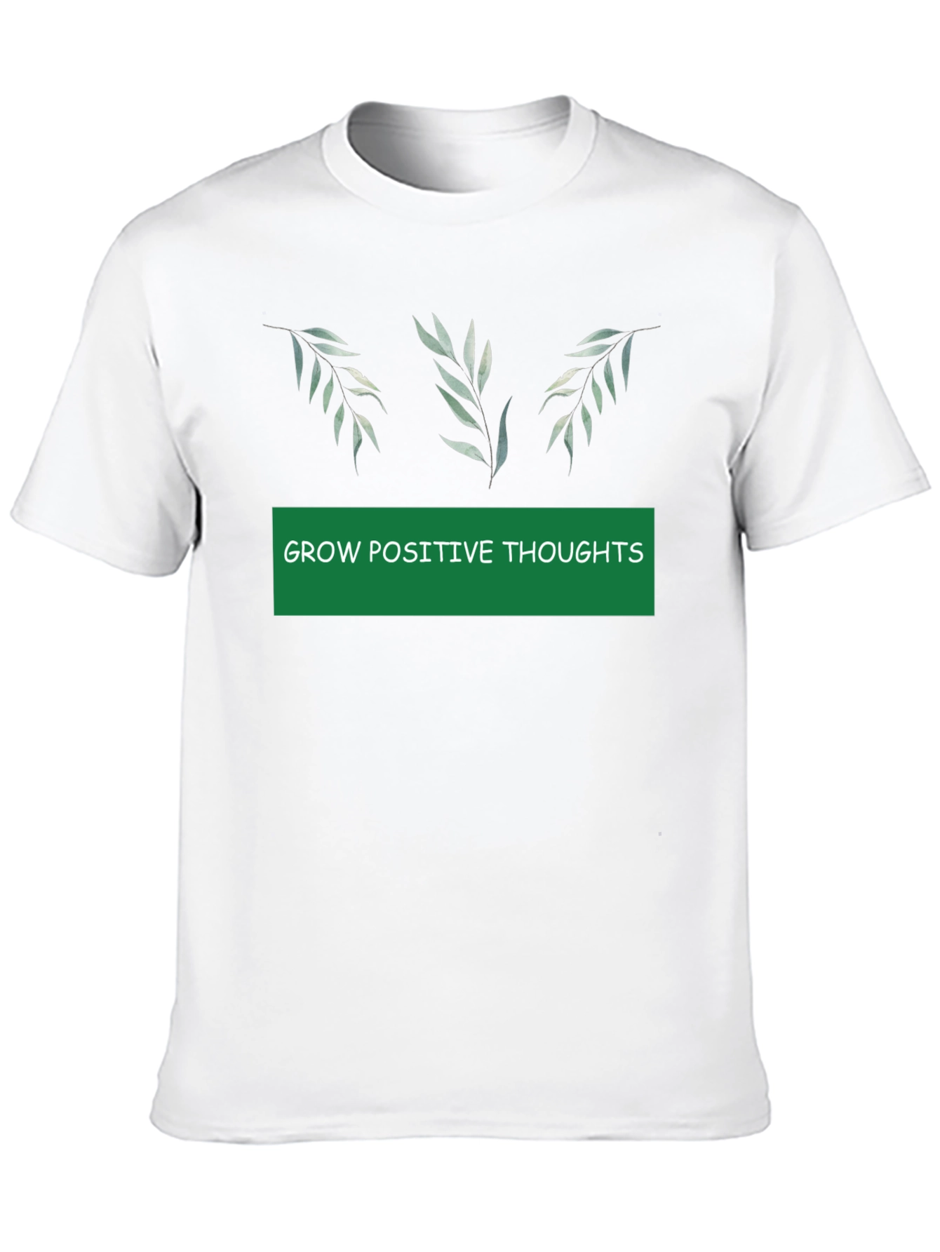 Grow Positive Thoughts Black Graphic Tee