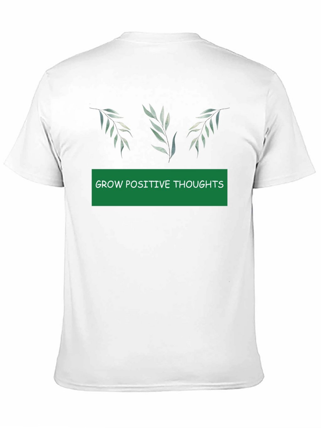 Grow Positive Thoughts Black Graphic Tee