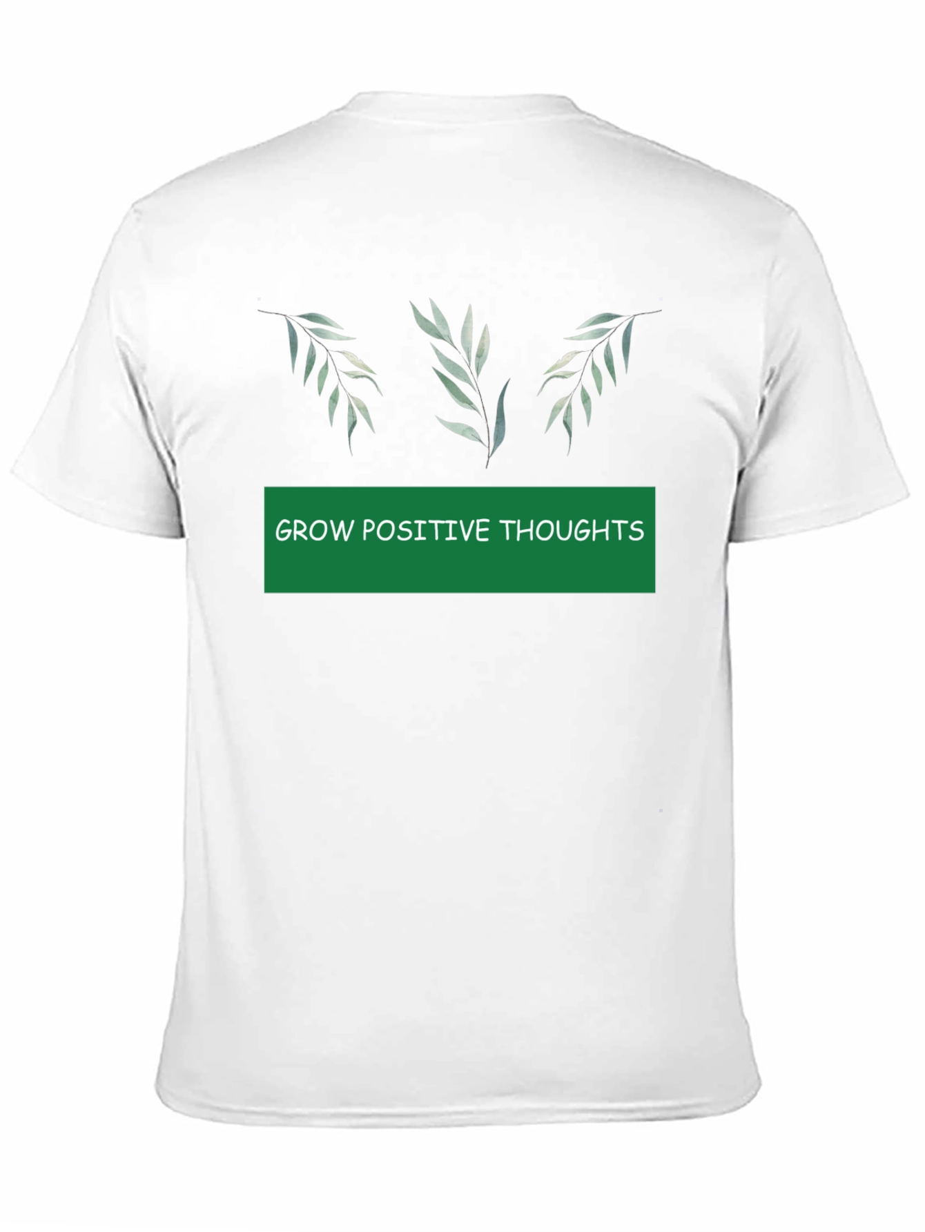 Grow Positive Thoughts Black Graphic Tee