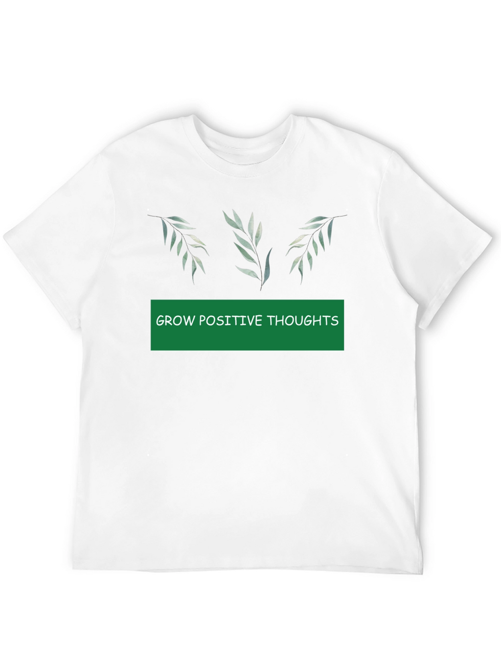 Grow Positive Thoughts Black Graphic Tee