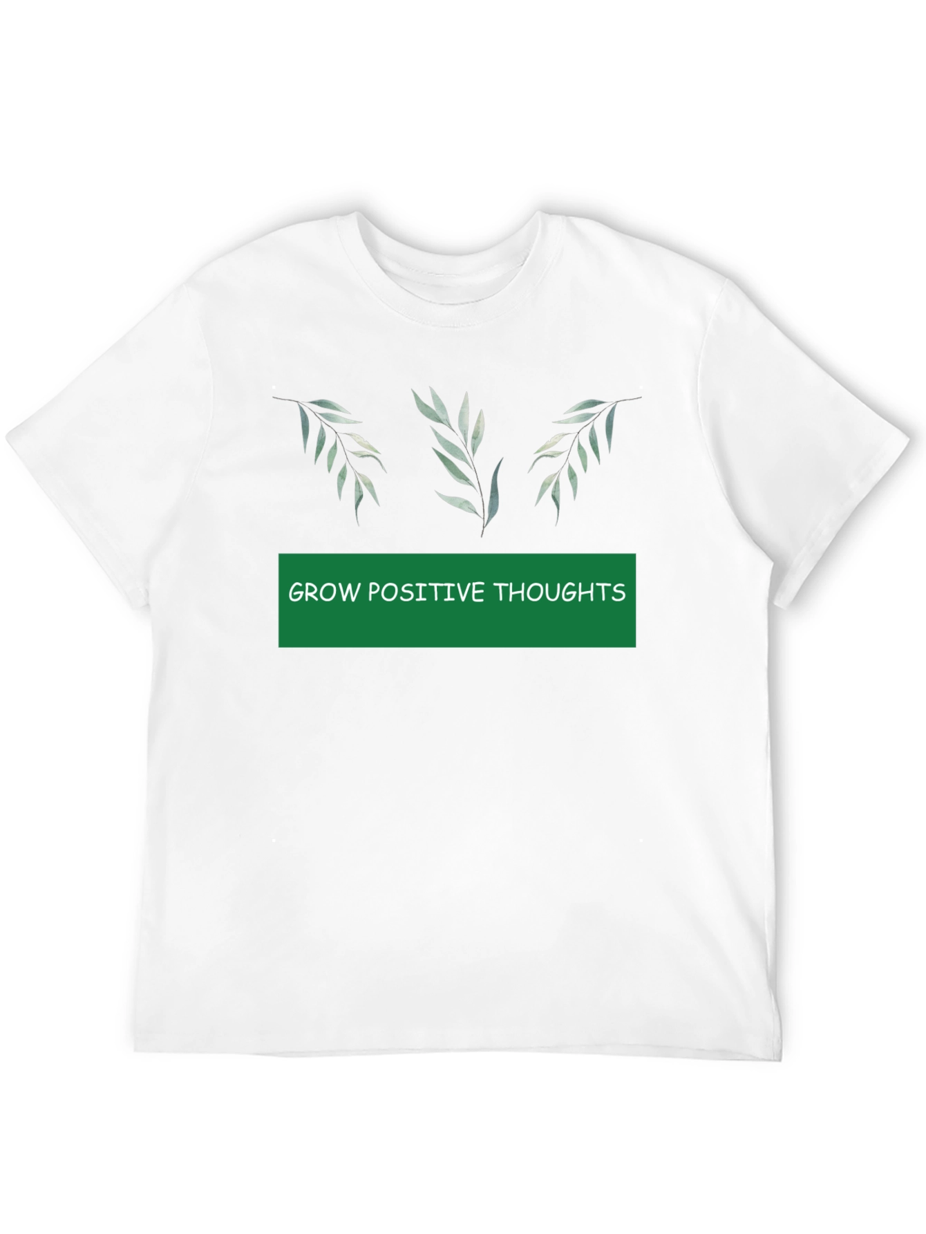 Grow Positive Thoughts Black Graphic Tee
