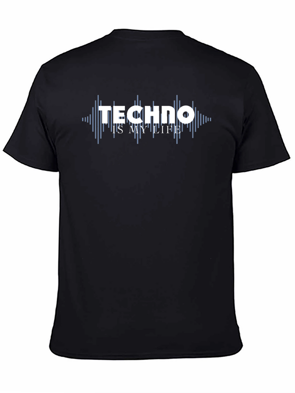 Techno Is My Life Black Graphic Tee