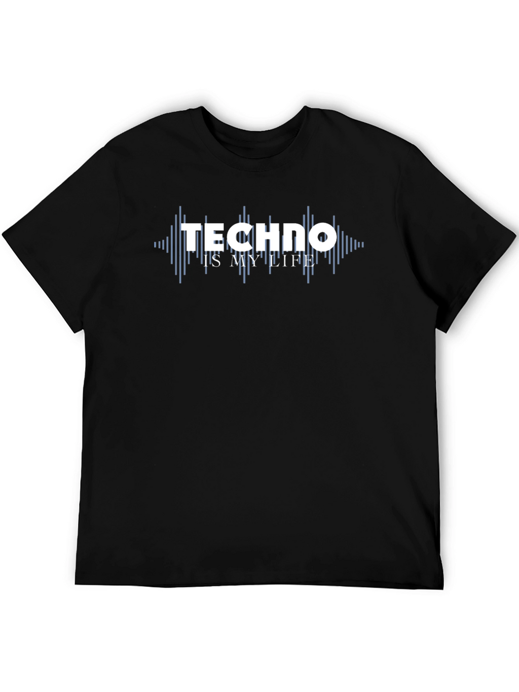 Techno Is My Life Black Graphic Tee