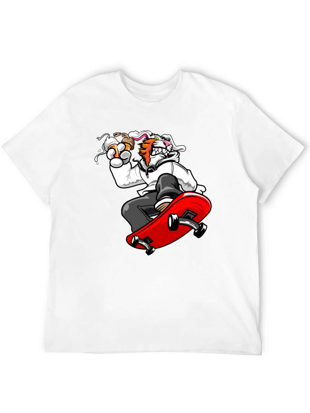 Skateboarding Tiger Graphic Tee