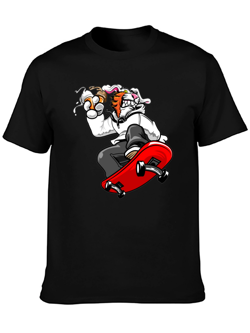 Skateboarding Tiger Graphic Tee