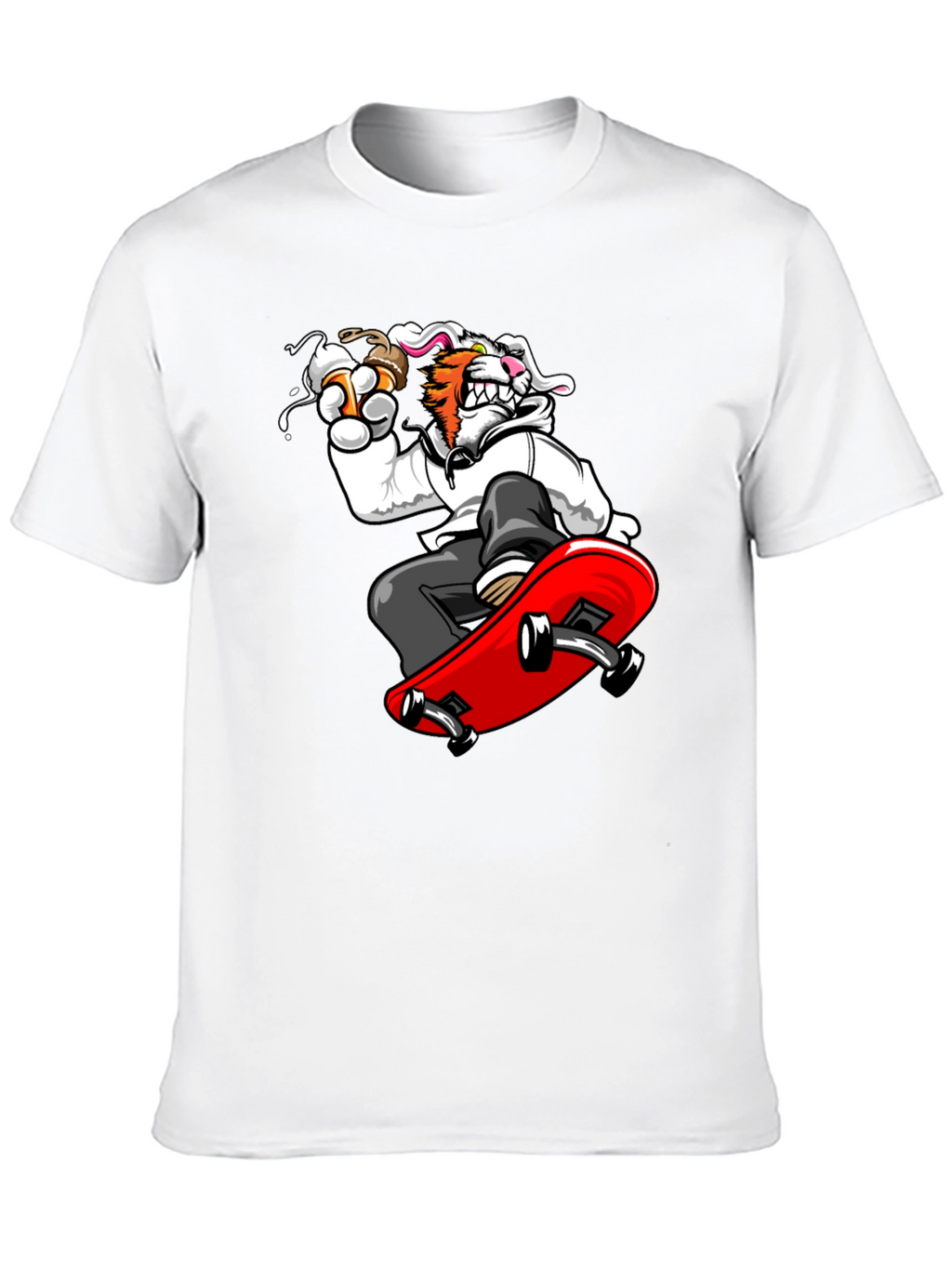 Skateboarding Tiger Graphic Tee