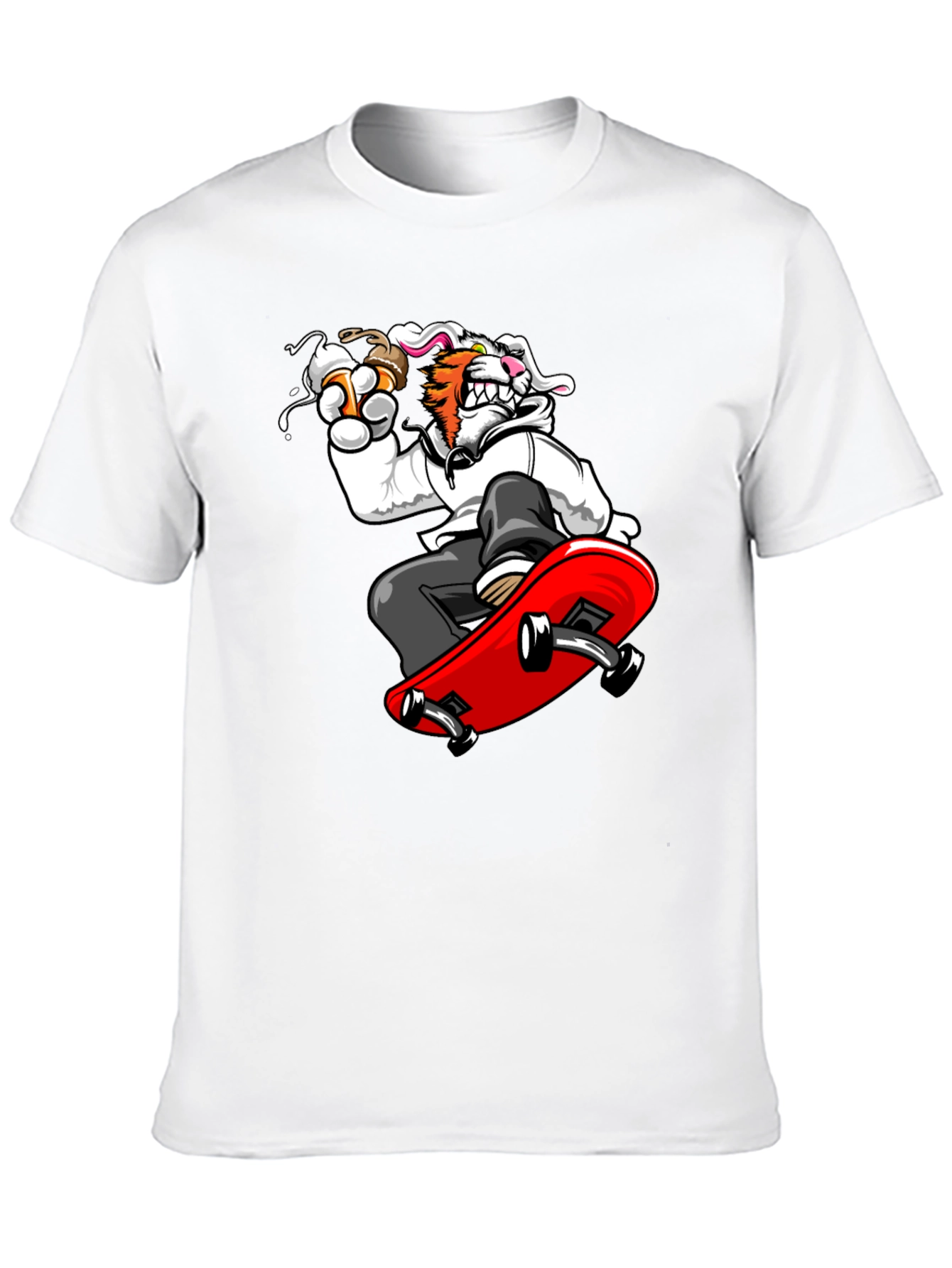 Skateboarding Tiger Graphic Tee