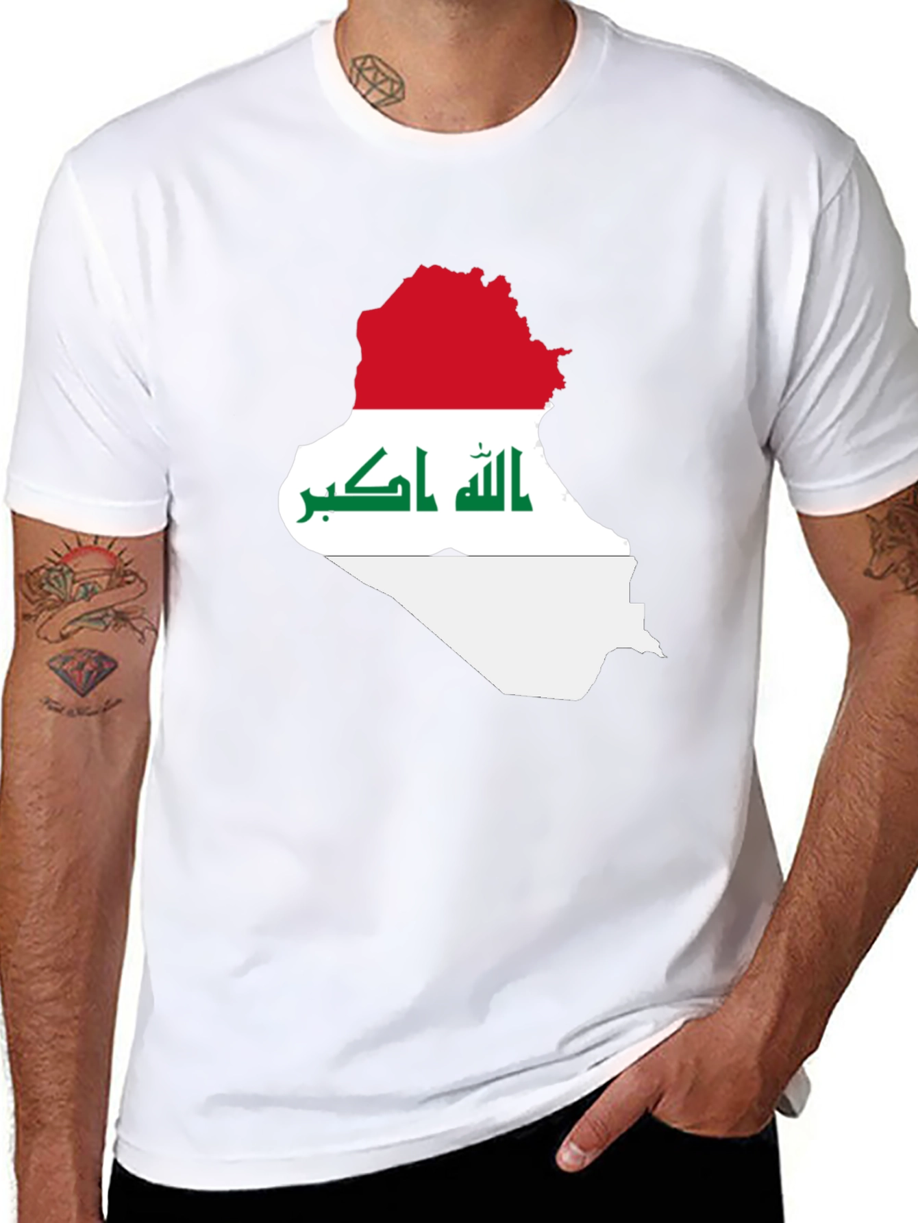 Iraq Flag Map T-Shirt