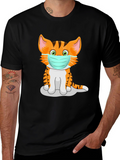 Masked Cat Graphic Tee - Unisex