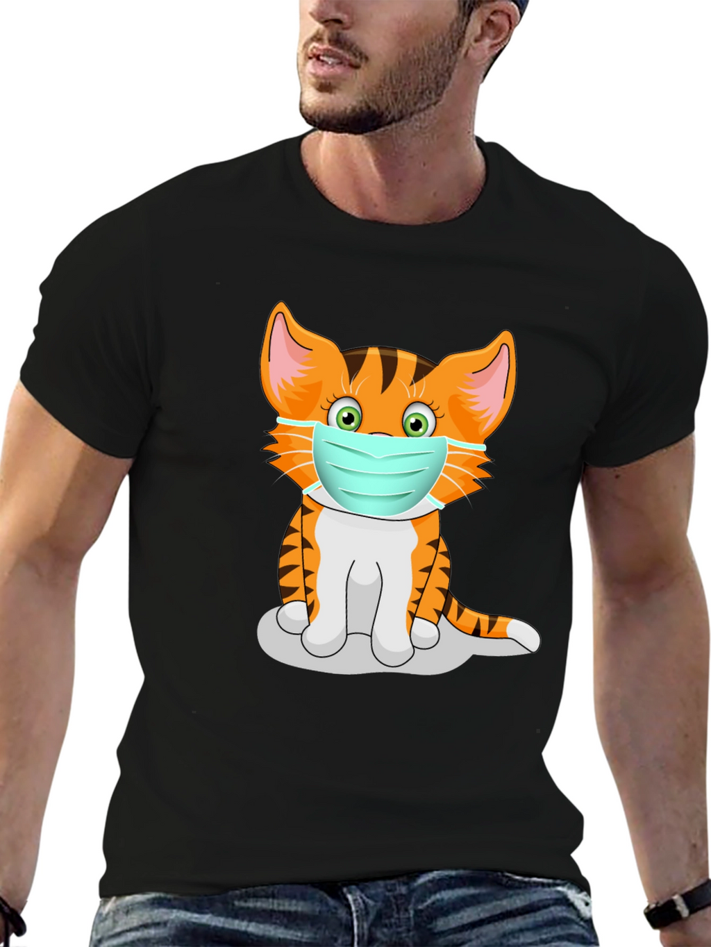 Masked Cat Graphic Tee - Unisex