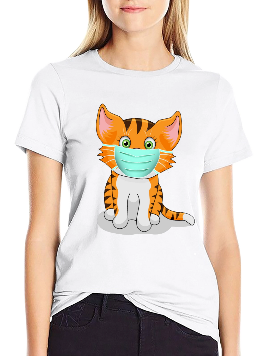 Masked Cat Graphic Tee - Unisex