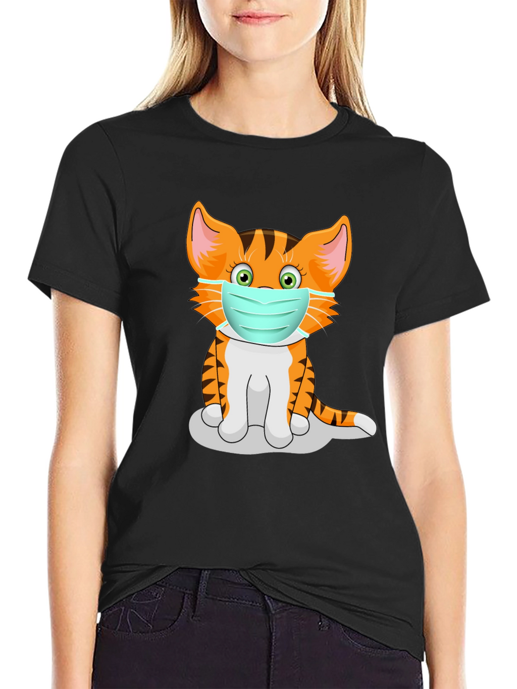 Masked Cat Graphic Tee - Unisex