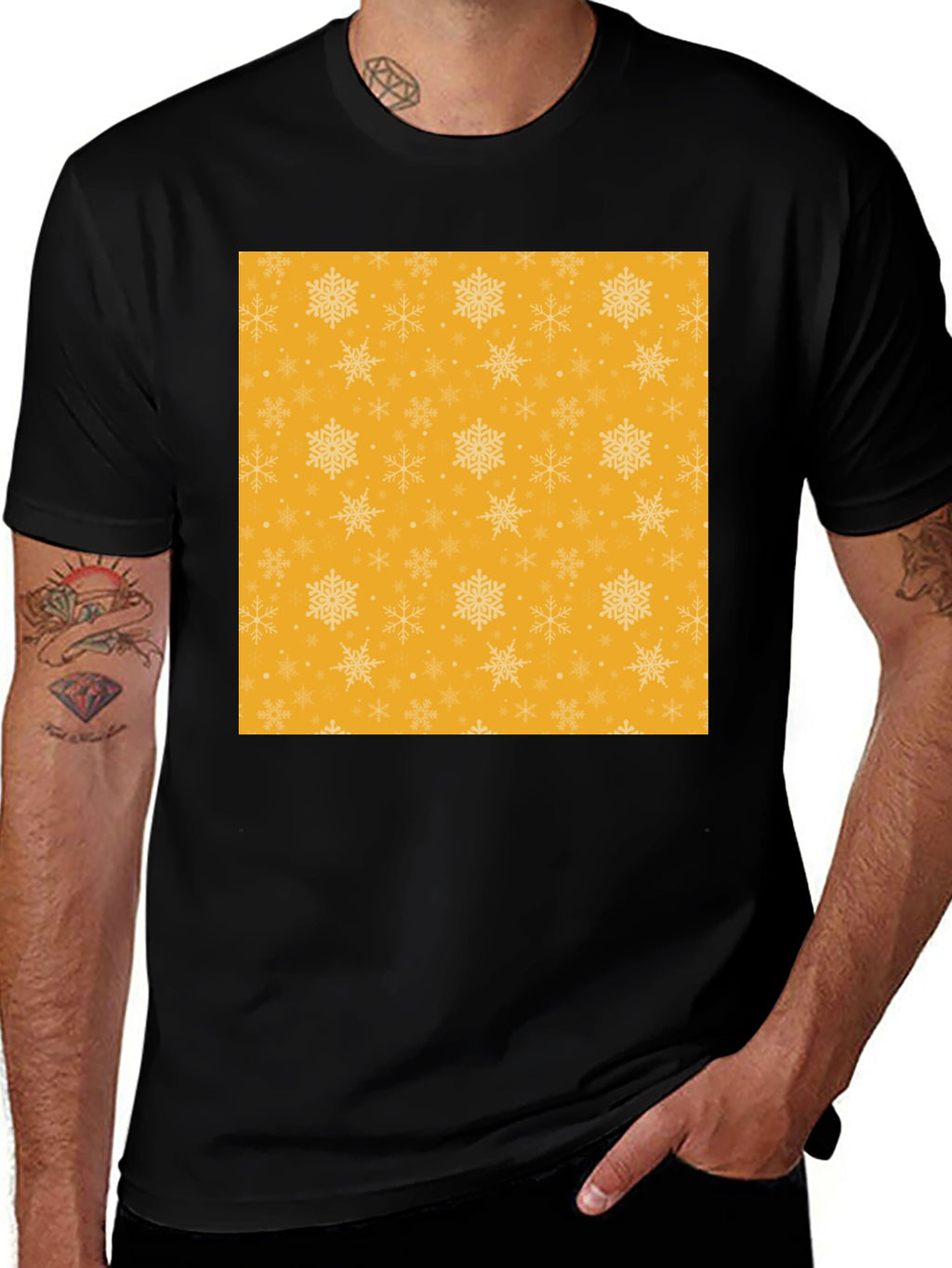 Festive Snowflake Pattern Tee