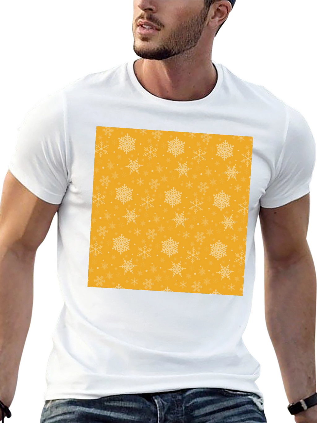 Festive Snowflake Pattern Tee