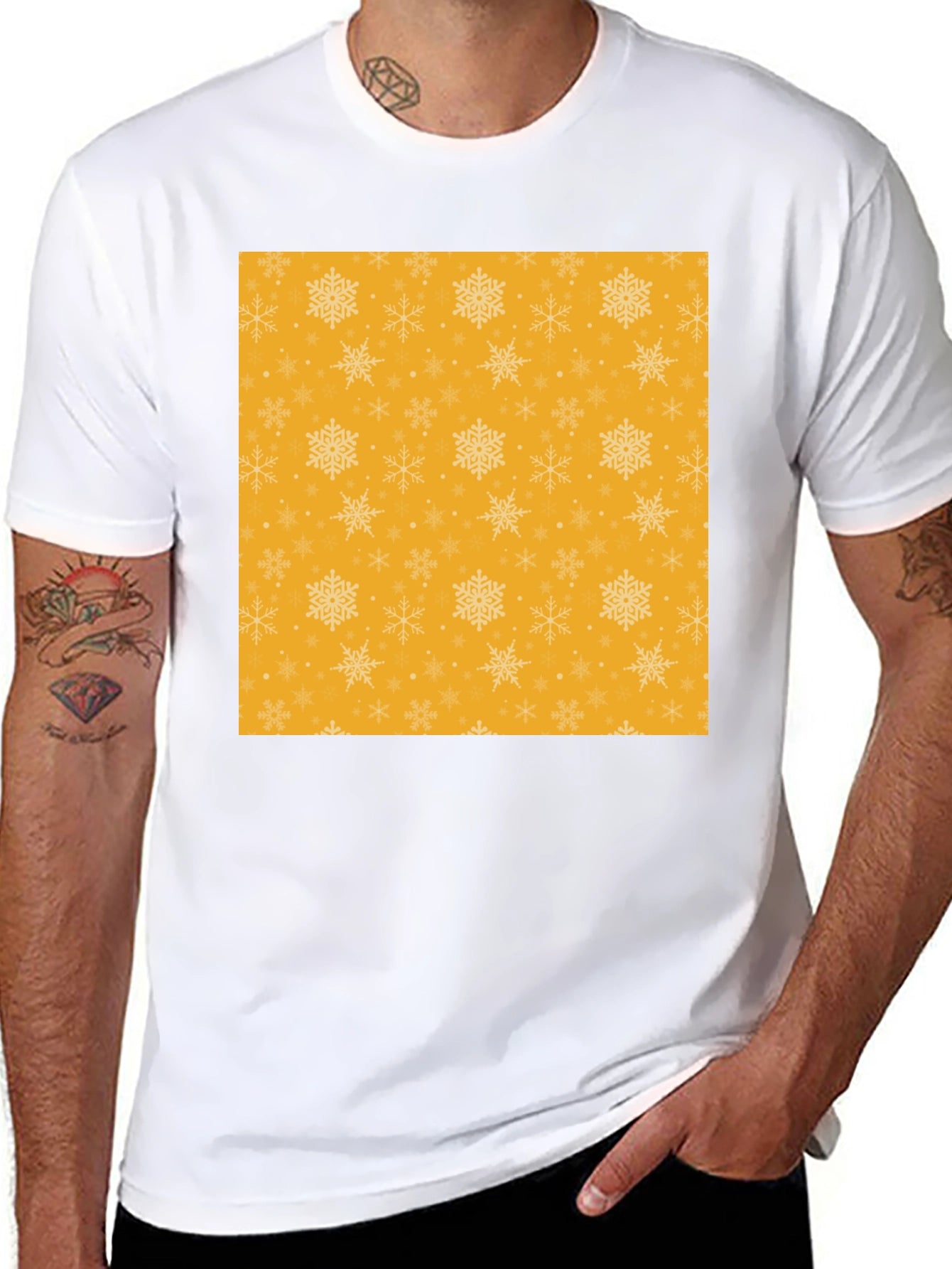 Festive Snowflake Pattern Tee