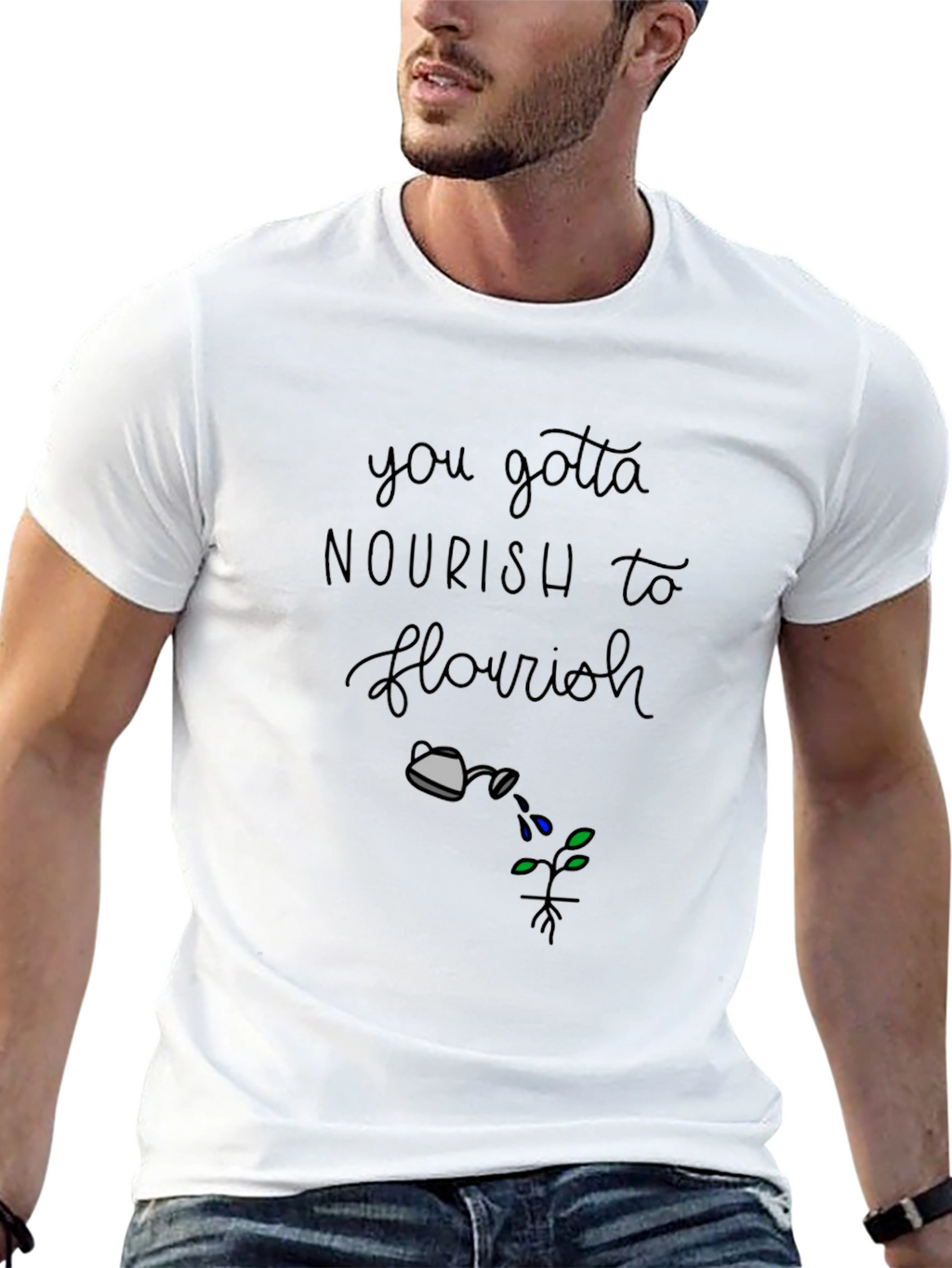 Nourish to Flourish Graphic T-Shirt