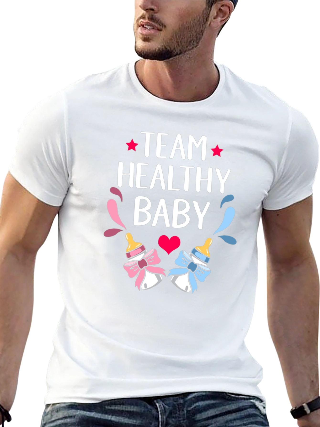 Team Healthy Baby Gender Reveal T-Shirt