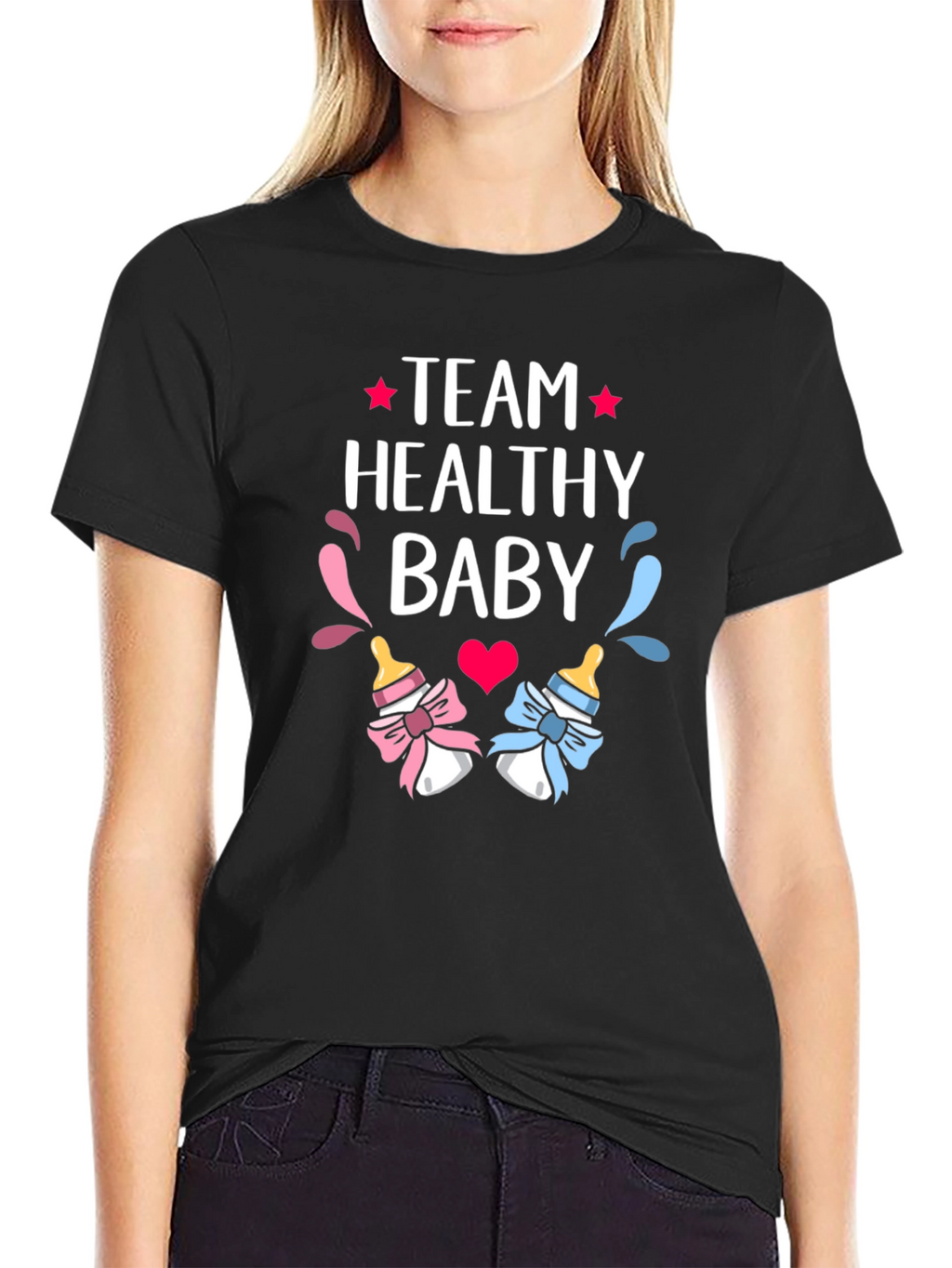 Team Healthy Baby Gender Reveal T-Shirt